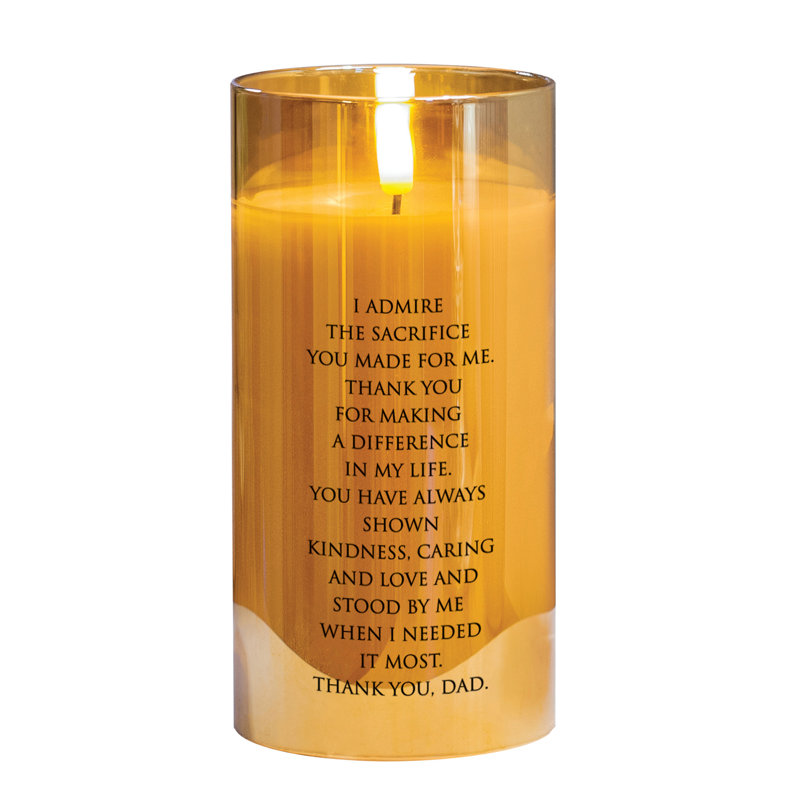 Flameless Jar Candle with Glass Holder