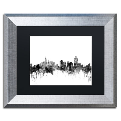 « cincinnati horizon b&w », impression encadrée