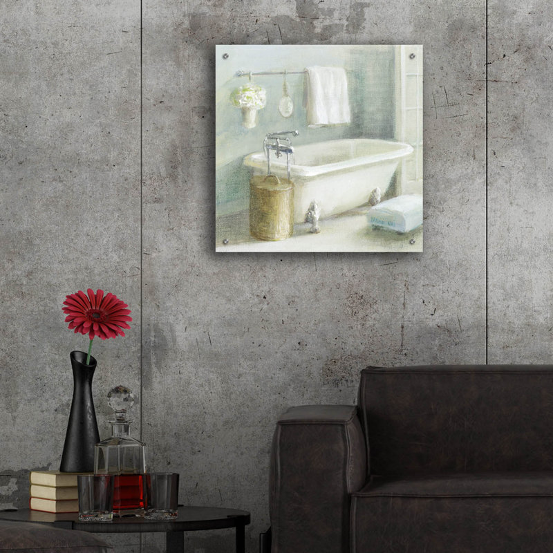 Art mural en verre «Refreshing Bath 1» par Danhui Nai, H 24 po x l 24 po