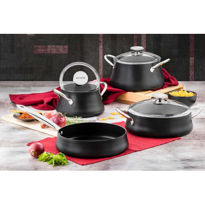Aubrelle 7 - Piece Non-Stick Aluminum Cookware Set