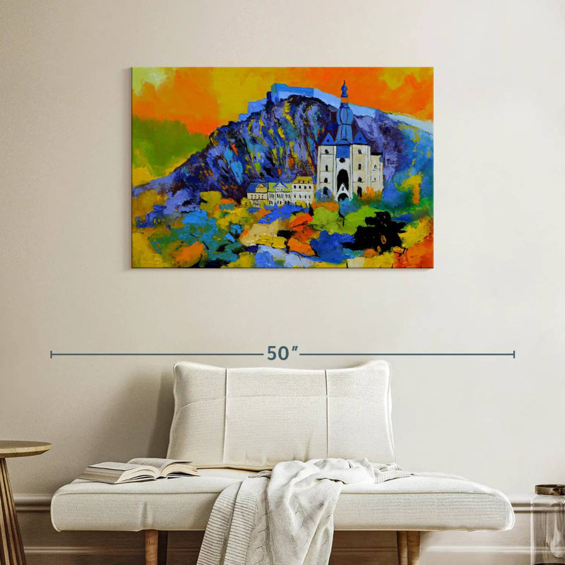 Paysage urbain Dinant Belgique, H 26 po x l 39 po