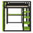 Space-Saving Loft Bed with Desk, Shelves, Power Outlet & RGB Light-1978471606