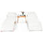 Chaise longue simple inclinable en eucalyptus de 21,5 po Kenitra