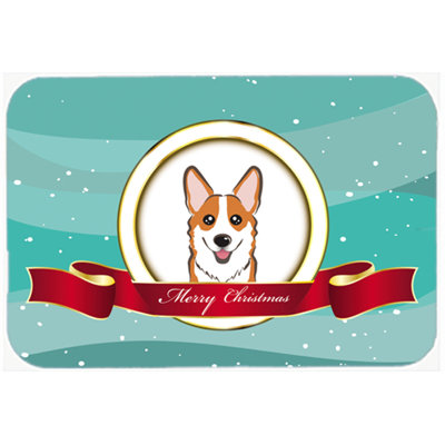 Planche à découper en verre de noël corgi merry caroline