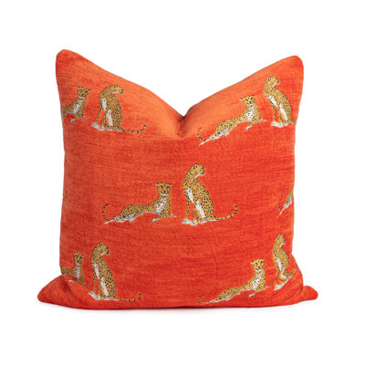 Panther Animal Print Feather Throw Pillow