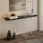 Modern Black Solid Wood Console Table-1050931634