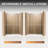 54" X 72" Double Sliding Doors with Double-handle towel rack and 1/4" Tempered Glass, Chrome-116289110
