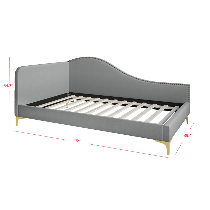 Edina Upholstered Daybed, Gray
