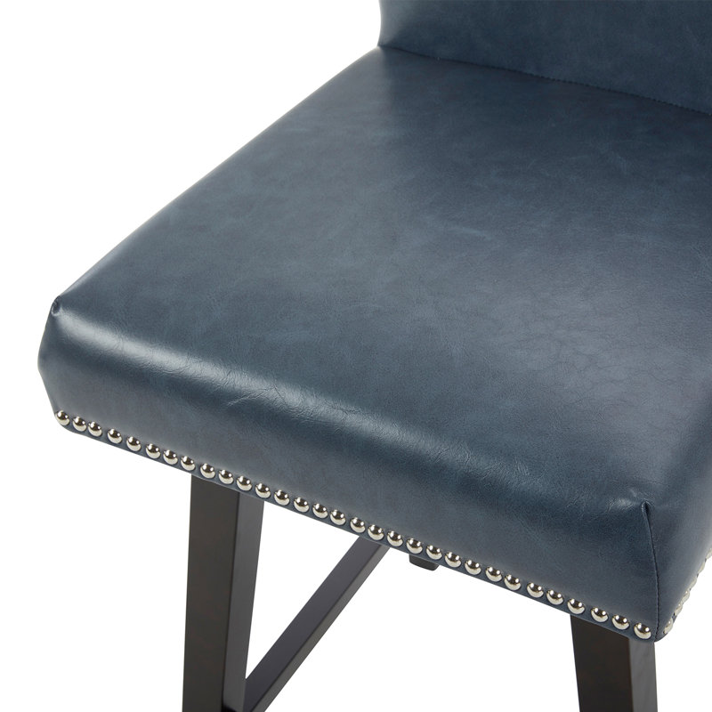 Blake 26'' Swivel Counter Stool, Ink Blue