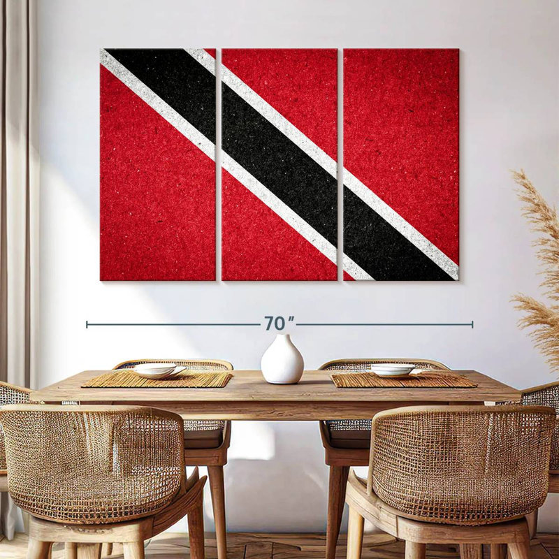 Borges, Trinité-et-Tobago, drapeau national, H 32 po x l 50 po
