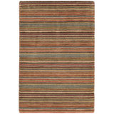 Brindle Stripe Spice Hand Loom Knotted Wool Rug