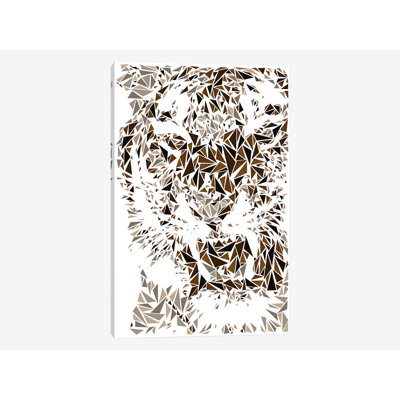 «Tiger» par Cristian Mielu - Estampe numérique sur toile tendue avec châssis