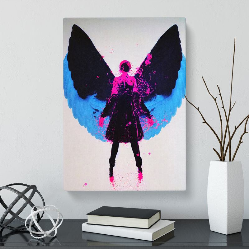 Angel Hydrodipped - Wrapped Canvas, 76cm H x 50cm W x 3cm D