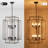 2-Tiers Large 10- Light Dimmable Farmhouse Lantern Square/Rectangle Chandelier-593456087-585117003
