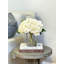 Hydrangea Arrangement In A Clear Glass Vase