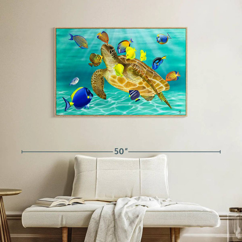 Kiss Kiss, Cadre flottant en bois naturel, 40 po x 27 po