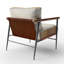 Chaise avec accoudoirs rembourrée Meadow Grasslands Minimalisme I