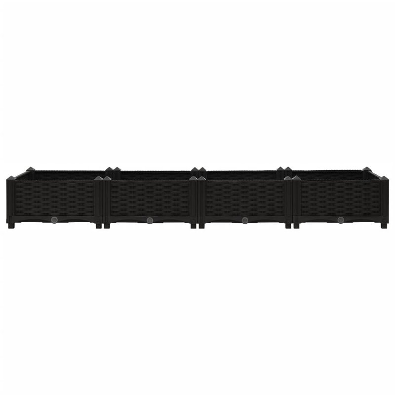 Dakota Fields Raised Bed Polypropylene, Black, 23cm H x 160cm W x 40cm D