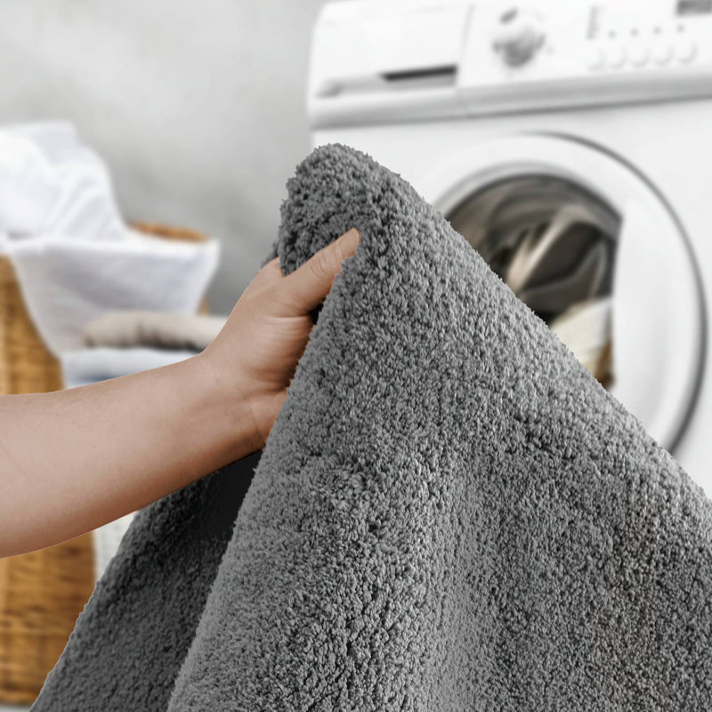 Collection de tapis de bain Marshmallow, Gris, Simple - L 24 po x l 20 po