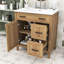 Wood Bathroom Vanity with 2 Soft Close Drawers, Doors and Adjustable Shelf