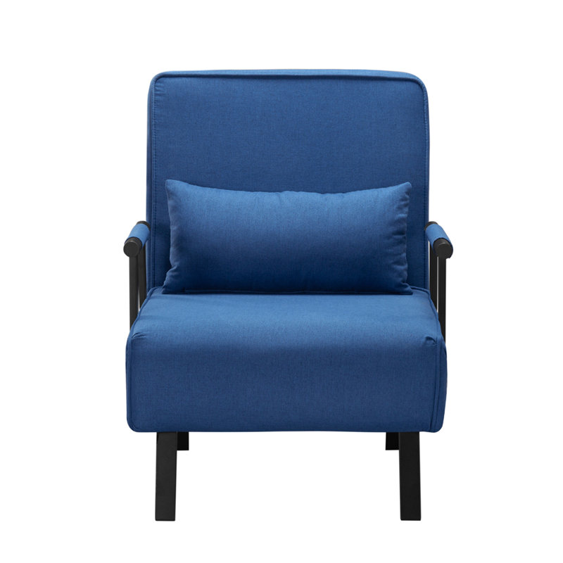 Upholstered Accent Chair, Dark Gray Polyester