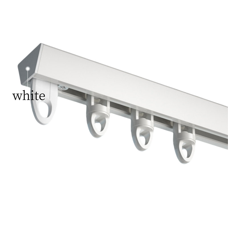 Tringle à rideaux double en aluminium, Blanc
