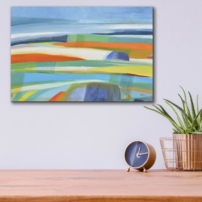 Epic Art 'Drifting Horizons No. 1'  by Jan Weiss Acrylic Glass Wall Art, 16" x 12"