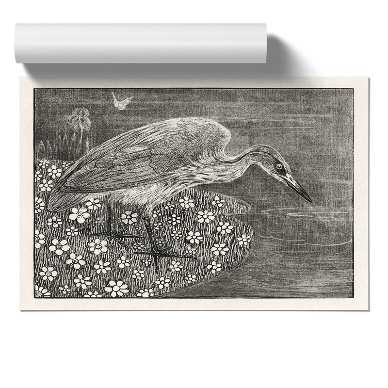 Heron by Theo van Hoytema - Frameless Print, 30cm H x 42cm W x 0.1cm D