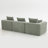 Modular 3-Seat Sectional Sofa, All-Foam Deep-Seat Couch With Plush Textured Chenille, Compressed Shipping & Tool-Free Setup, Low-Profile Design For Small Spaces-819148663