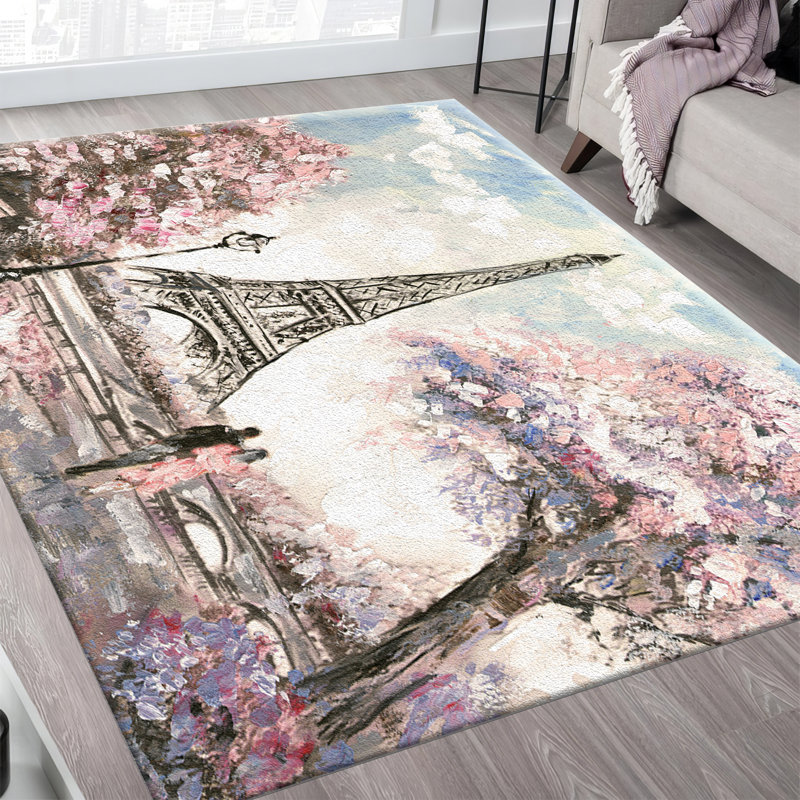 Luxurious Goblen Fabric Rug with Vibrant Floral Pattern Ideal for Enhancing Home Decor and Floor Aesthetics