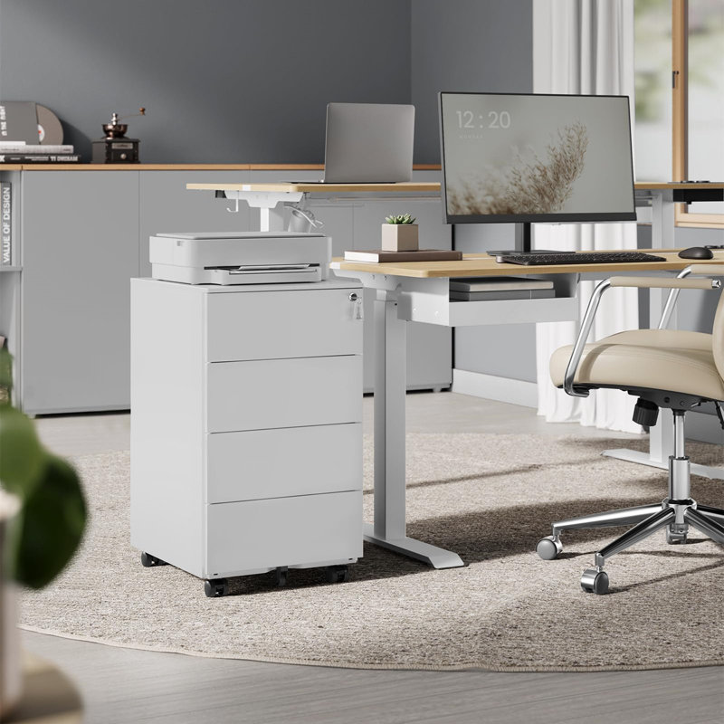 39cm Wide 4 -Drawer File Cabinet, White