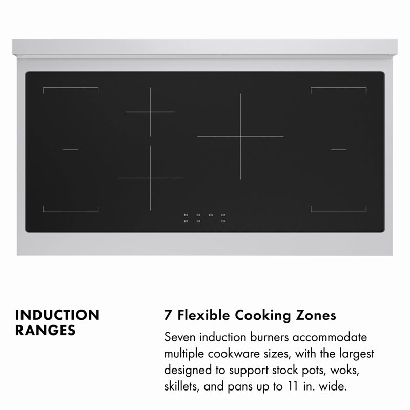 ZLINE 48 in. 6.7 cu. ft. 7 Element Paramount Induction Range with Dual Ovens and White Matte Doors
