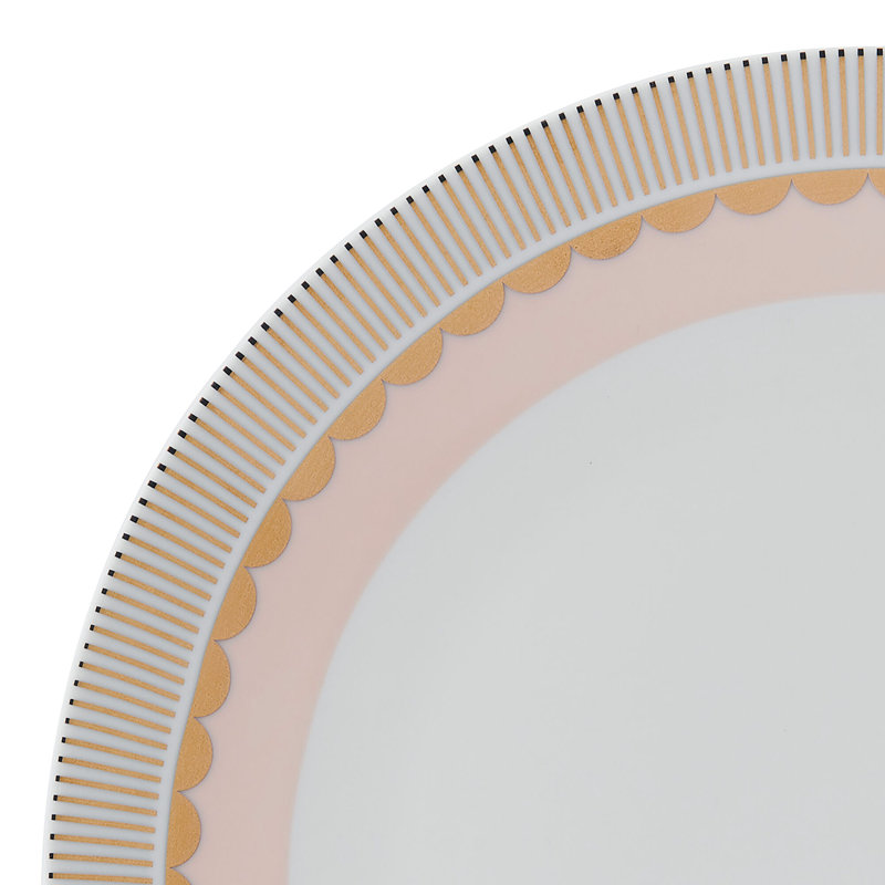 Service de table 12 pièces en porcelaine Darbie Angell Golden Charm Blush