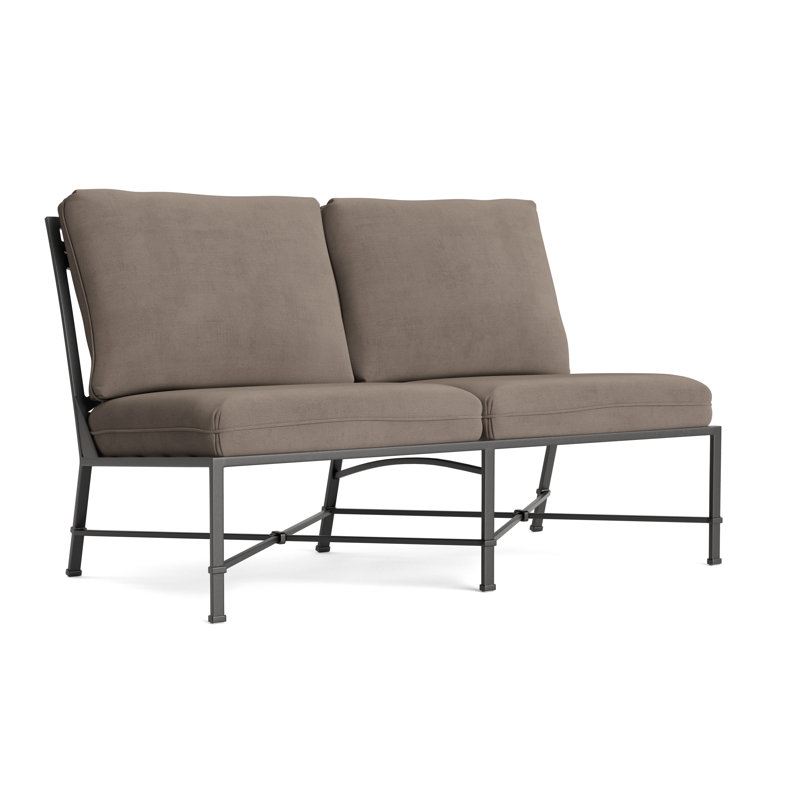 Venetian Outdoor 2 - Seat Loveseat, Fusion Moccasian, Textured Pewter