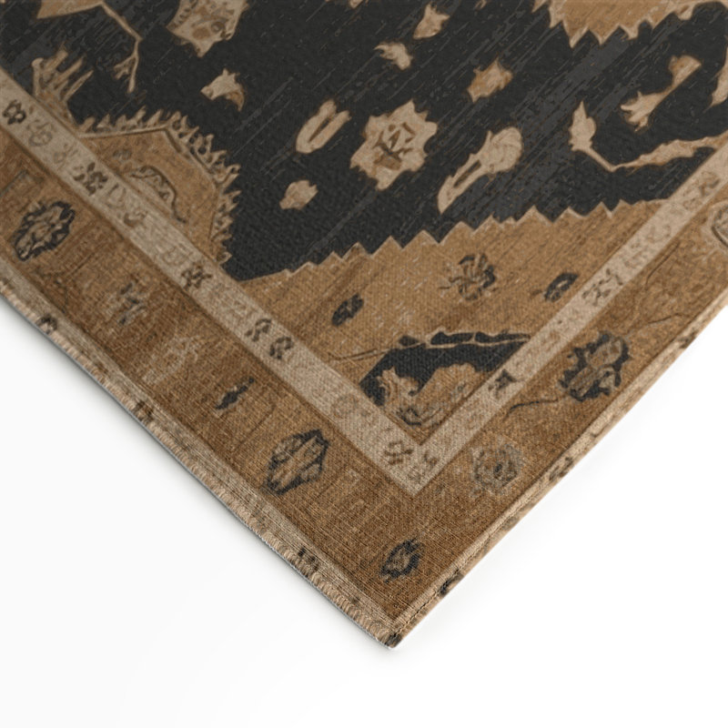 Tapis intérieur et extérieur brun Overdyed, Rectangle 9 pi x 12 pi