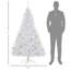 Arbre de Noël artificiel blanc avec support en métal pliable et élégant décor des Fêtes-616609924-616609927