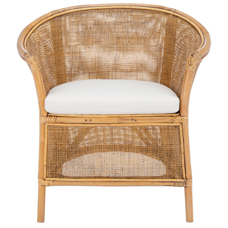 Fauteuil d'appoint en rotin avec coussin Minden