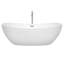 Baignoire de trempage autoportante en acrylique avec robinet 70 po x 32 po Rebecca-26083761