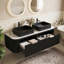 Ensemble de meuble-lavabo double 59,84 po avec plateau en marbre-181979553