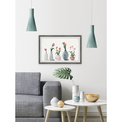 Bottled Tulips - Single Picture Frame Painting