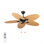 Ventilateur de plafond tropical de 52 pouces avec 5 pales Palm Tree Palm Island