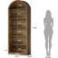 Bibliothèque chic, étagère en bois, bibliothèque arquée