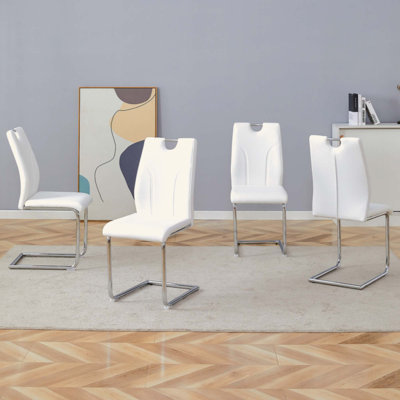 19'' H Faux Leather Upholstered Side Chair