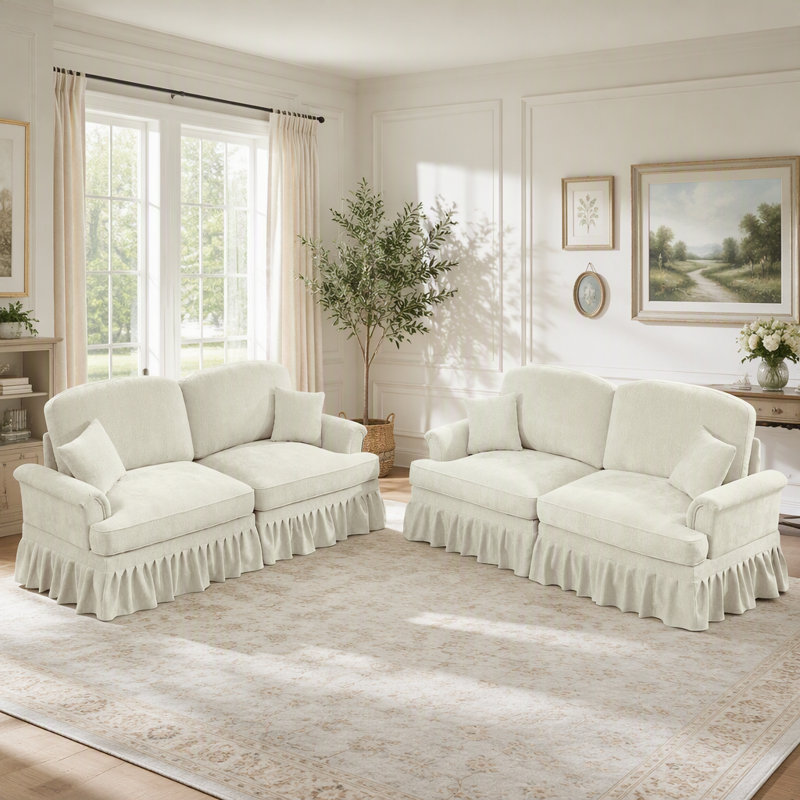 Upholstered 76.4 " Chenille Loveseat