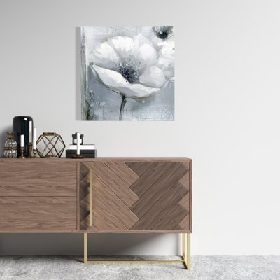 Grayscale Flowers - Floral Canvas Art for Home Decor