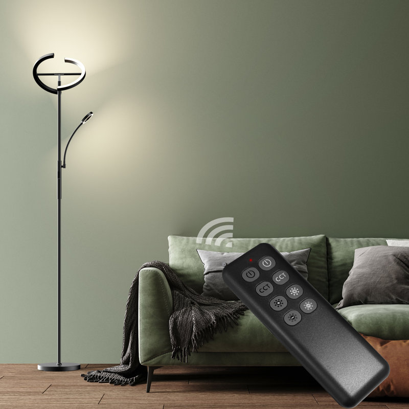 Lampe torchère sur pied à DEL 68,9 po avec télécommande Iroh