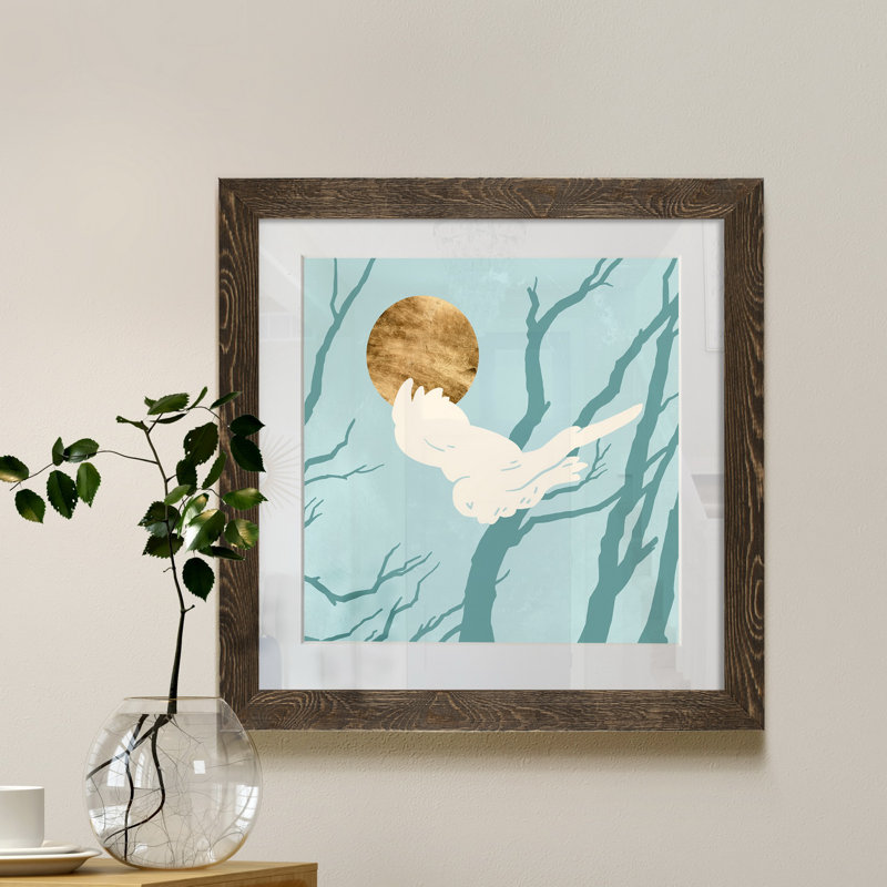 «Sakura Season II», reproduction d'art sur papier encadré, Cadre noyer, H 35,5 po x l 35,5 po x P 1,5 po