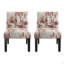 Chaises d'appoint florales rouges, ensemble de deux