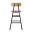 Tabouret de bar en bois massif Cem