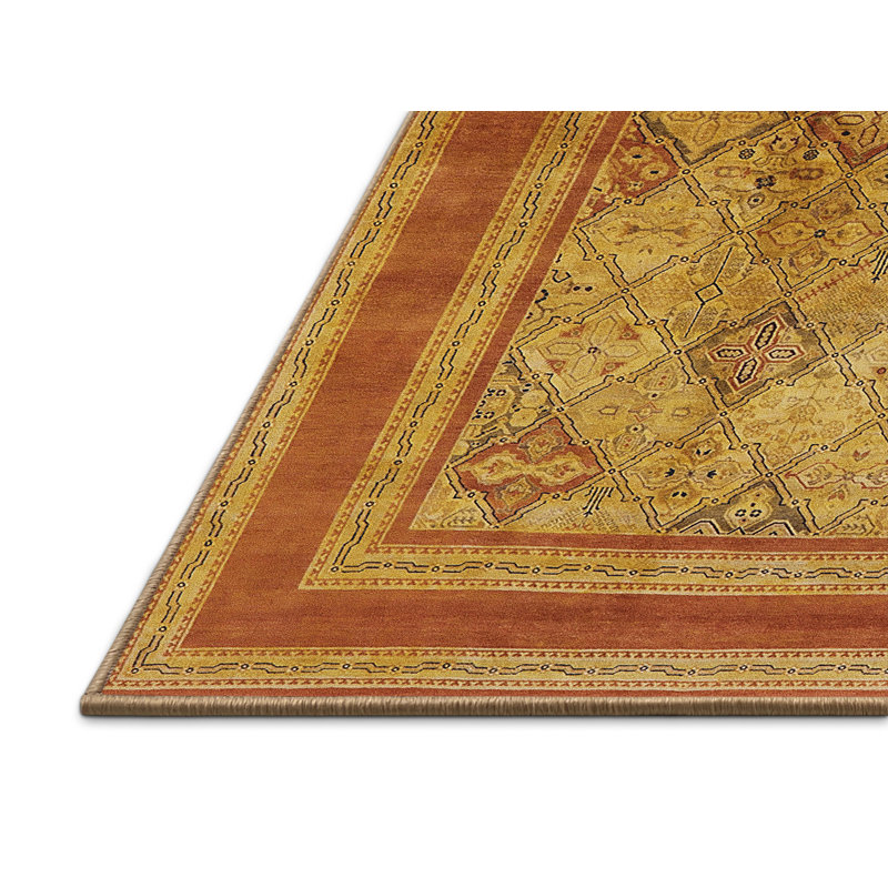 Tapis beige / rouge Southwestern, Rectangle 7 pi x 9 pi
